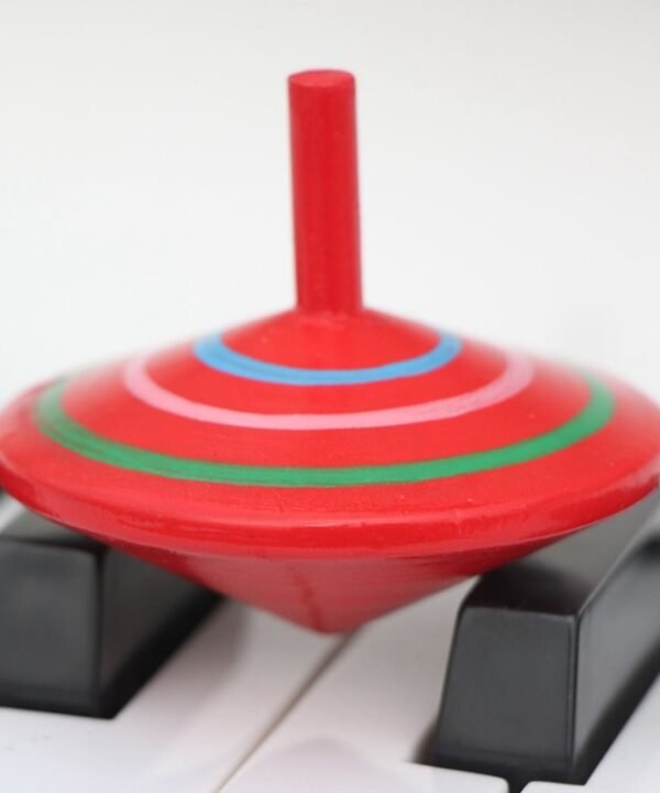 Parent-child DIY Puzzle Toy Mini Wooden Rotating Gyro, Size: 6*6cm(Random Color Delivery)
