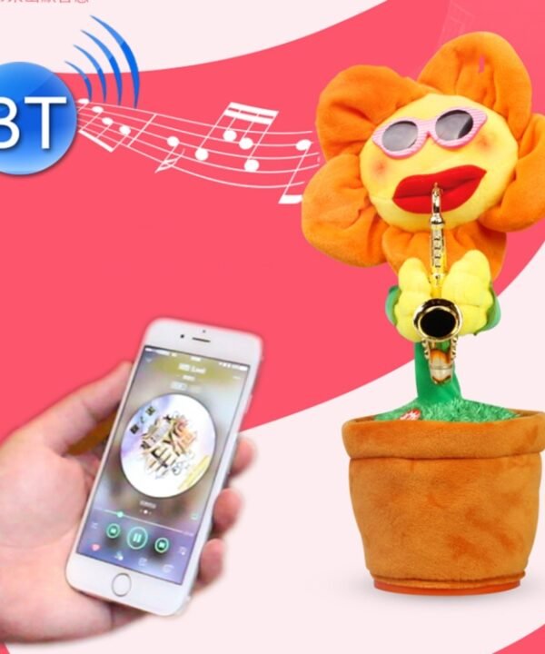 Sunflower Sax Style Bluetooth Plush Children Adult Toy ,Support USB Charging & Battery