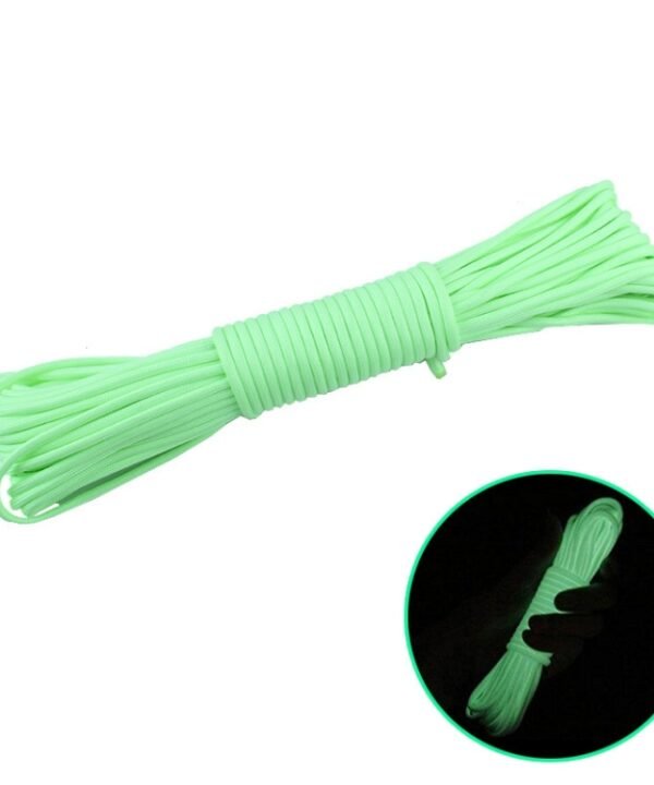 20m 9-Core Nylon+Polyester Full-light Outdoor Camping Tent Rescue Bundled Fluorescent Climbing Rope, 20m Green, 20m Blue, 20m White, 20m Yellow, 20m Orange, 20m Pink