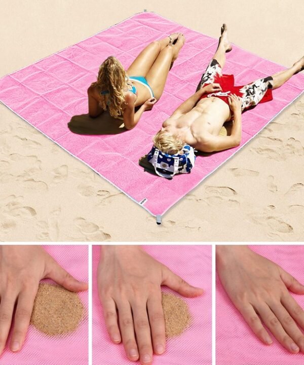 Sand Free Mat Lightweight Foldable Outdoor Picnic Mattress Camping Cushion Beach Mat, Size: 2x2m, 2 x 2m(Pink), 2 x 2m(Green), 200x200m Blue