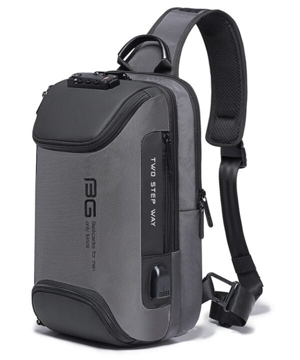 BANGE Men Security USB Chest Bag Portable Outdoor Shoulder Bag, Shoulder Bag, Outdoor Shoulder Bag