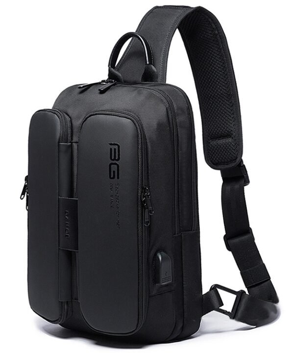 BANGE Fashion Casual Shoulder Bag Outdoor USB Chest Bag, USB Chest Bag