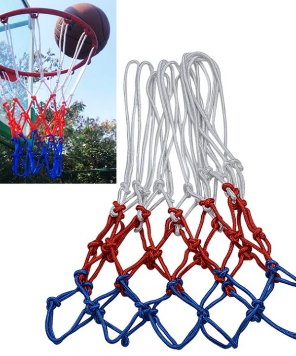 Regular Edition Polyester Rope Basketball Frame Net (White Red Blue), Regular Edition