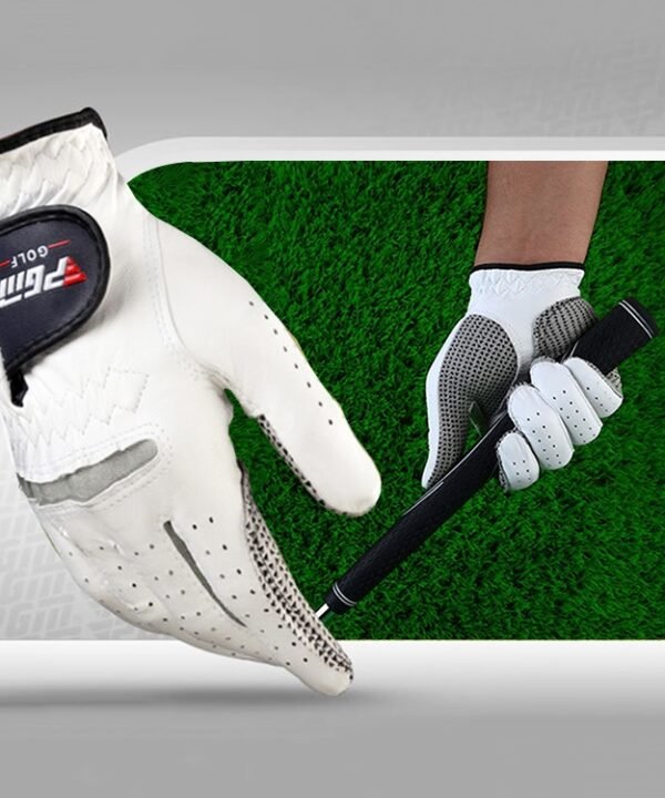 PGM Right Hand Sheepskin Anti-slip Particle Golf Men Gloves, Size: 25#