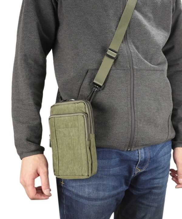 Outdoor Phone Carrying Case Pouch Nylon Crossbody Shoulder Cell Phone Holster Waist Belt Wallet Bag with Carabiner
