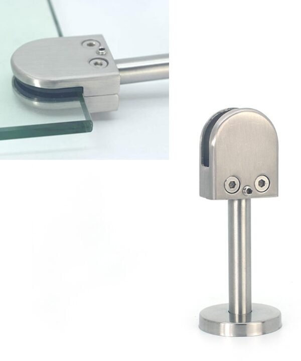 201 Stainless Steel Glass Fish Mouth Support Rod Fixing Clip with 14x100mm Rod, Specification: M