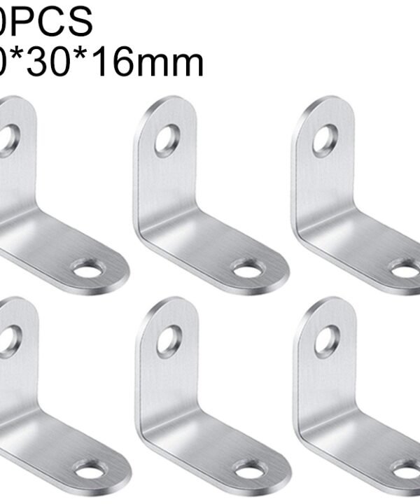50pcs Stainless Steel 90 Degree Angle Bracket,Corner Brace Joint Bracket Fastener Furniture Cabinet Screens Wall (30mm)