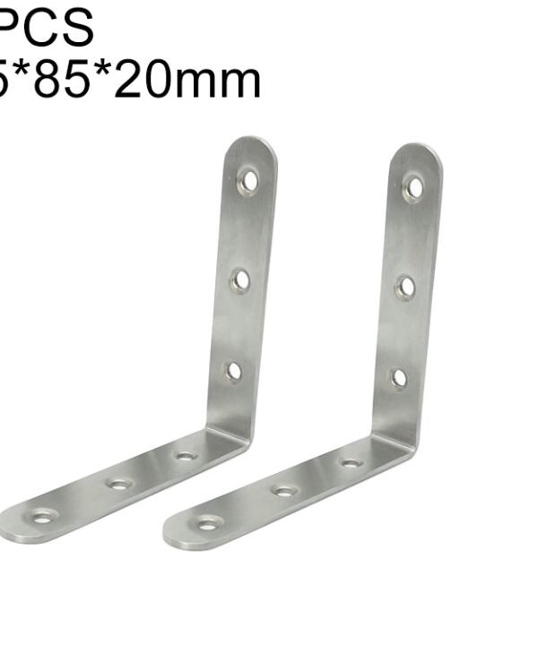 2pcs Stainless Steel 90 Degree Angle Bracket,Corner Brace Joint Bracket Fastener Furniture Cabinet Screens Wall (85mm)