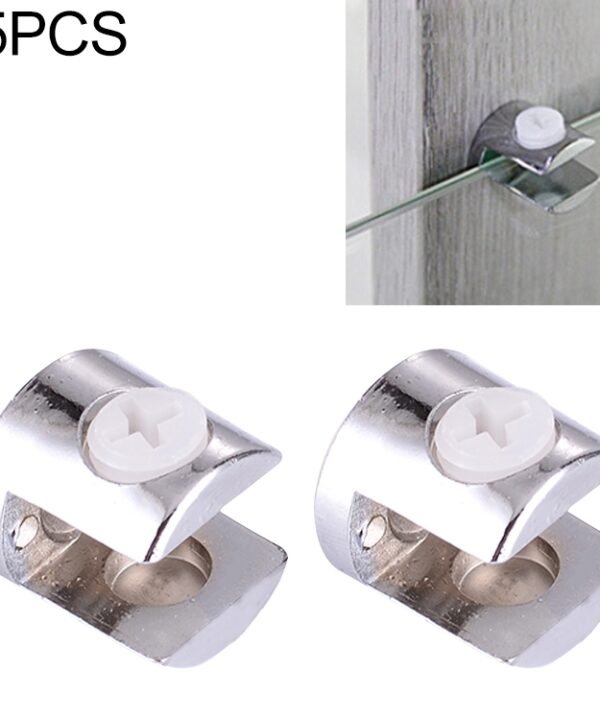 15 PCS Zinc Alloy Bright Fixed Bracket Connection 12mm Cylindrical Glass Fixing Clamp