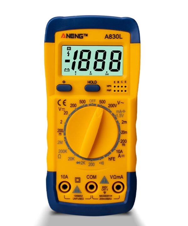 ANENG A830L Handheld Multimeter Household Electrical Instrument (Yellow Grey), OG8759A, OG8759B, OG8759C, OG8759D, OG8759E, OG8759F