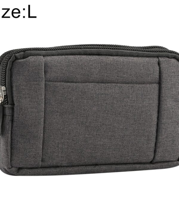 Sports Denim Universal Phone Bag Waist Bag for 5.5~6.3 inch Smartphones, Size: L, L