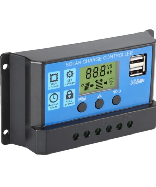 CMTD-2420 20A 12V/24V Solar Charge / Discharge Controller with LED Display & Dual USB Ports