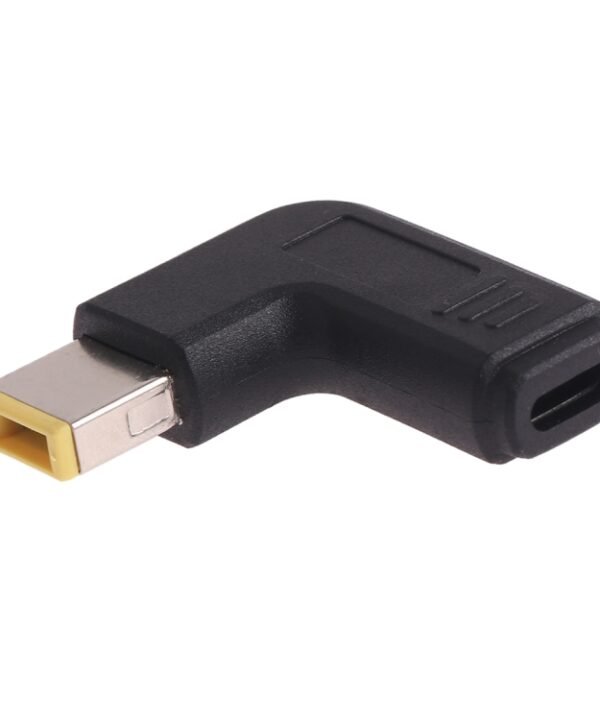 USB-C / Type-C Female to Big Square USB Male Plug Elbow Adapter Connector For Lenovo Thinkpad / ThinkBook / Xiaoxin
