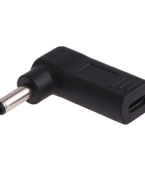 USB-C / Type-C Female to 4.5 x 3.0mm Male Plug Elbow Adapter Connector, 4.5 x 3.0mm Elbow Black, 4.5 x 3.0mm Elbow Blue
