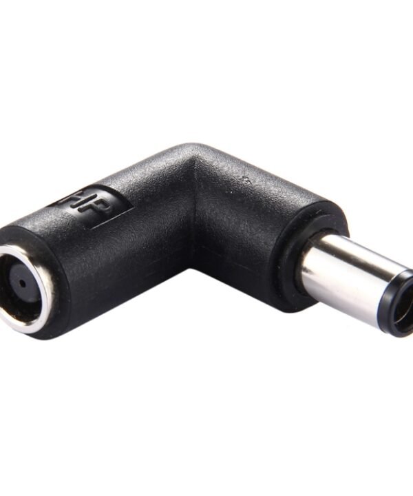 DC 7406 Male  to DC 7406 Female Connector Power Adapter for HP Laptop Notebook, 90 Degree Right Angle Elbow