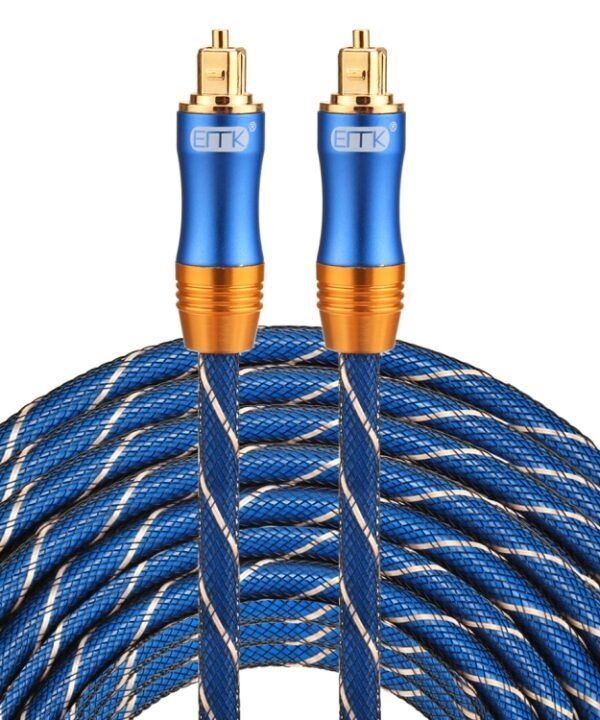 EMK LSYJ-A 25m OD6.0mm Gold Plated Metal Head Toslink Male to Male Digital Optical Audio Cable