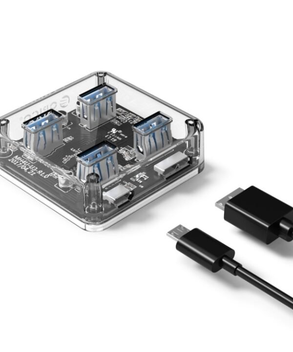 ORICO MH4U-100 USB 3.0 Transparent Desktop HUB with 100cm Micro USB Cable
