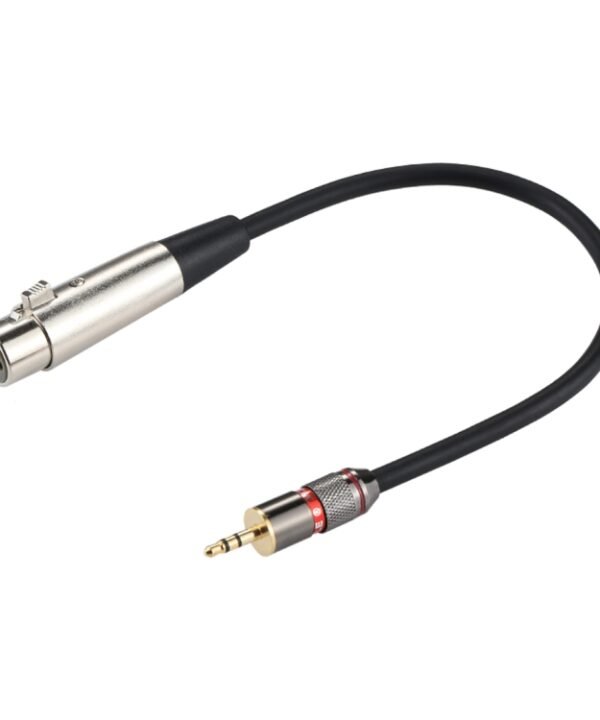Metal Head 3.5mm Male to Aluminum Shell 3 Pin XLR CANNON Female Audio Connector Adapter Cable, Total Length: about 35cm