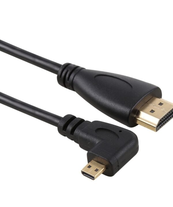 50cm 4K HDMI Male to Micro HDMI Left Angled Male Gold-plated Connector Adapter Cable