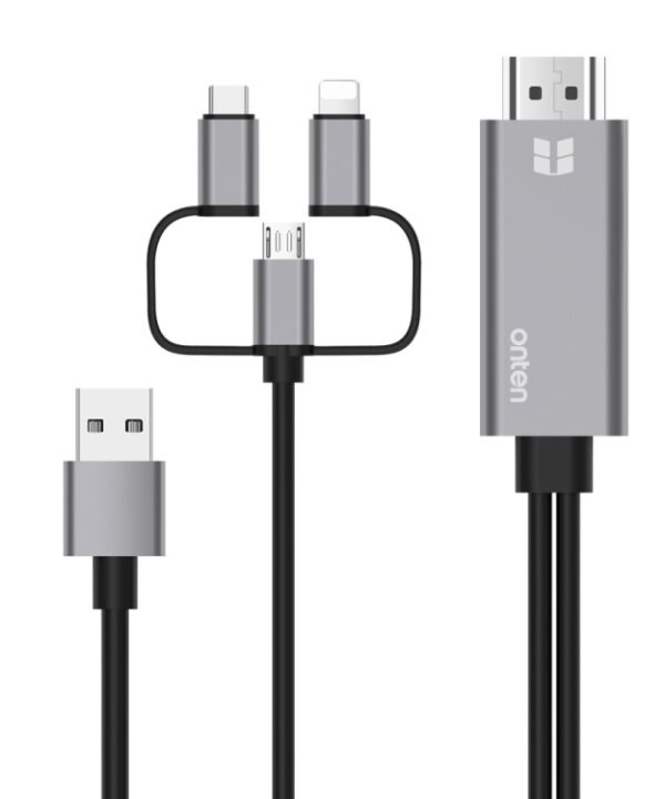 Onten OTN-7537A 3 in 1 1080P Mobile HD Screen Player Adapter Cable, OTN-7537A