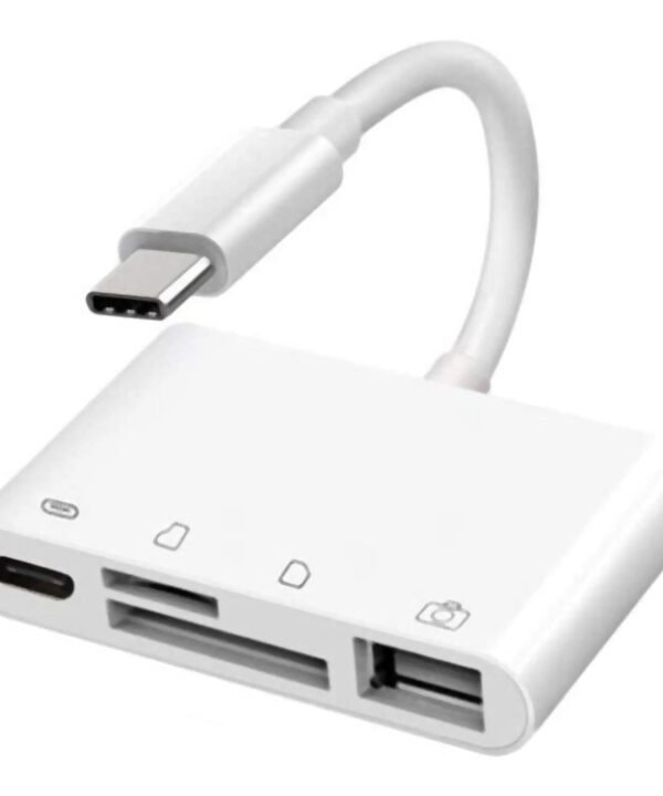 NK108LTC 4 in 1 USB-C Male to SD + TF + USB + Type-C Female Camera Reader
