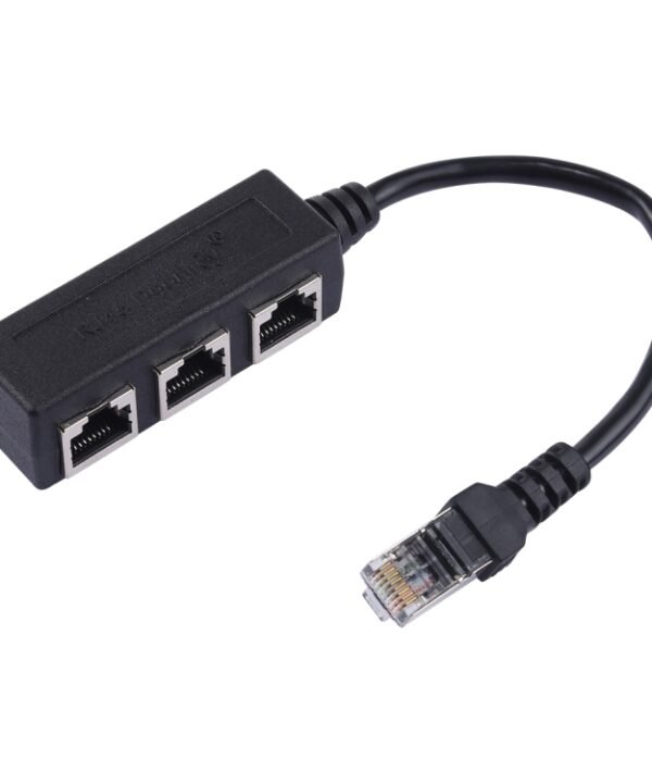 1 to 3 Socket LAN Ethernet Network RJ45 Plug Splitter Extender