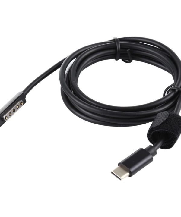 USB-C / Type-C Power Supply PD 65W Fast Charging Cable for Microsoft Surface Pro 2, Cable Length: 1.5m