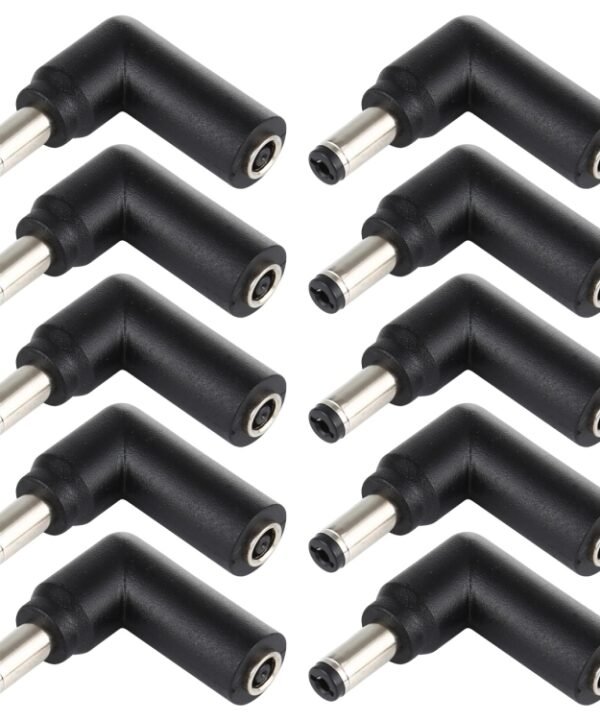 10 PCS 4.5 x 3.0mm Female to 5.5 x 2.1mm Male Plug Elbow Adapter Connector