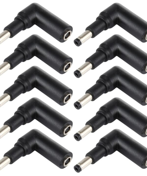 10 PCS 4.5 x 3.0mm Female to 4.8 x 1.7mm Male Plug Elbow Adapter Connector