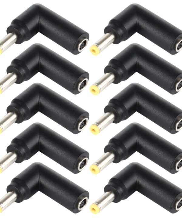 10 PCS 4.5 x 3.0mm Female to 4.0 x 1.7mm Male Plug Elbow Adapter Connector
