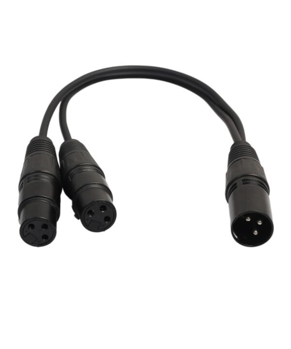 30cm 3 Pin XLR CANNON 1 Male to 2 Female Audio Connector Adapter Cable for Microphone / Audio Equipment, 1 Male to 2 Female