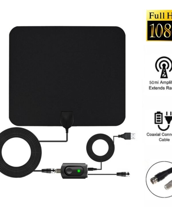 AN-1002 5dBi/25dBi Indoor HDTV Antenna with Sucker, VHF170-230/UHF470-862MHz, AN-1002