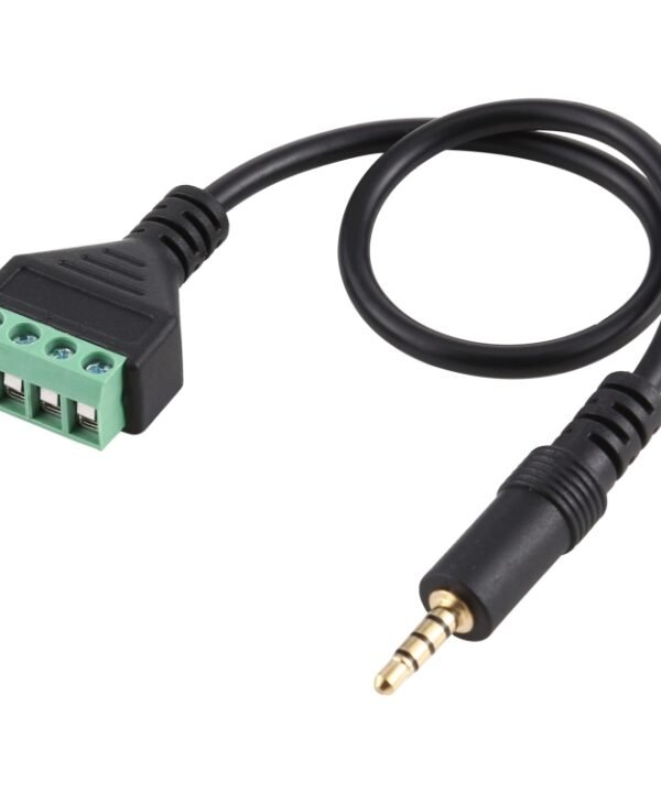 3.5mm Male to 4 Pin Pluggable Terminals Solder-free Connector Solderless Connection Adapter Cable, Length: 30cm