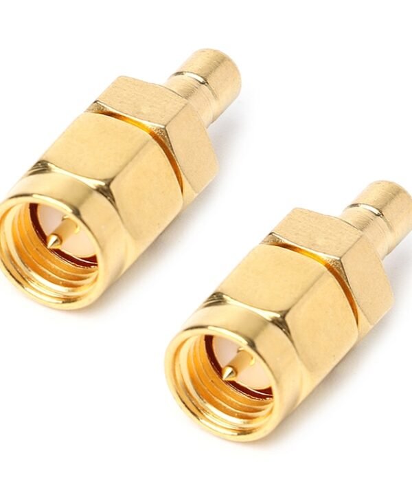 2 PCS SMA Male to SMA Male DAB Digital Radio Antenna Connector