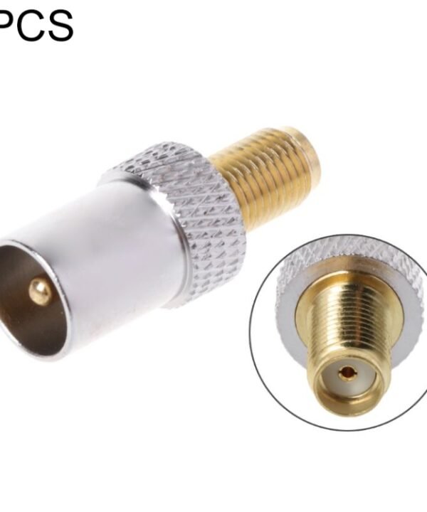 2 PCS SMA Female to TV IEC Male RF Connector