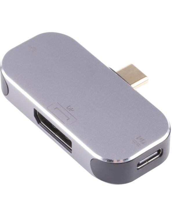 3 in 1 USB-C / Type-C Male to USB-C / Type-C Charging + USB + DP Female Adapter