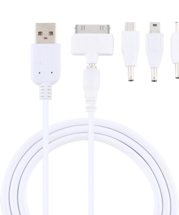 5 in 1 Multi-function Data Cable with 4 Adapters, Suitable for Mico USB / HDMI / Nokia 2.0 / iPhone 4