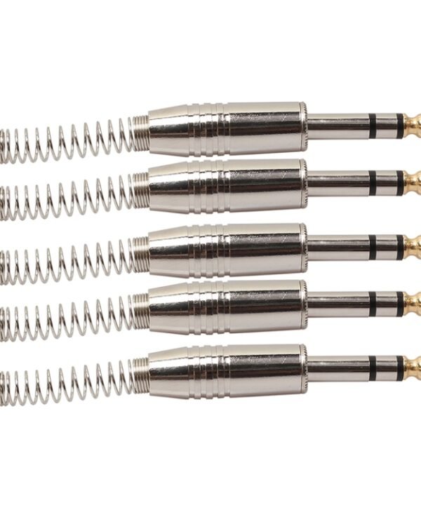 5 PCS 6.35mm Metal Audio Plug Stereo Microphone Cord Plug