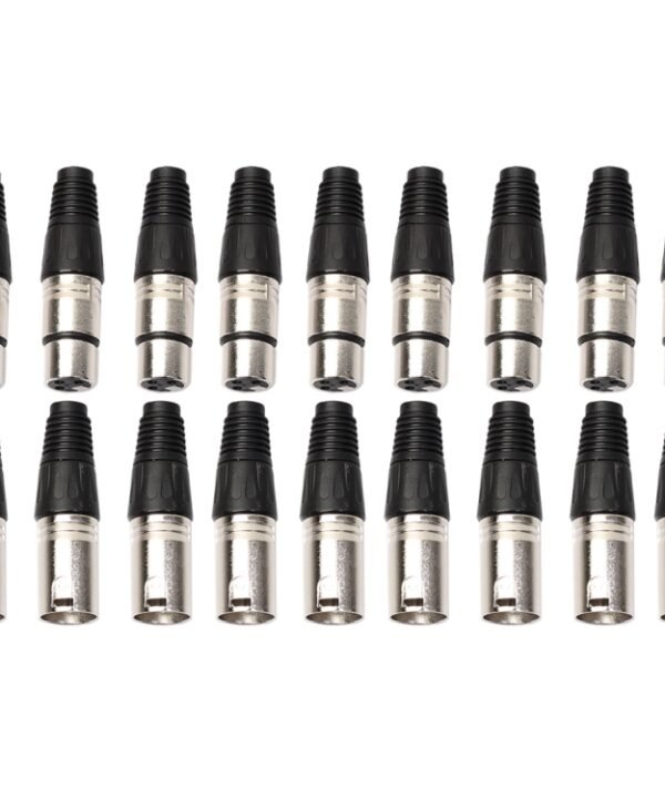 10 Pairs 3 Pin XLR Plug Male + Female Jack Mic Jack Plug Socket Connector