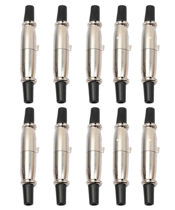 10 Pairs 3 Pin XLR Plug Male + Female Jack Mic Jack Plug Socket Connector