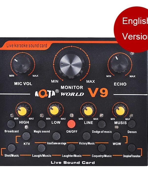 V9 Live Broadcasting Equipment Webcast Entertainment Streamer Sound Card
