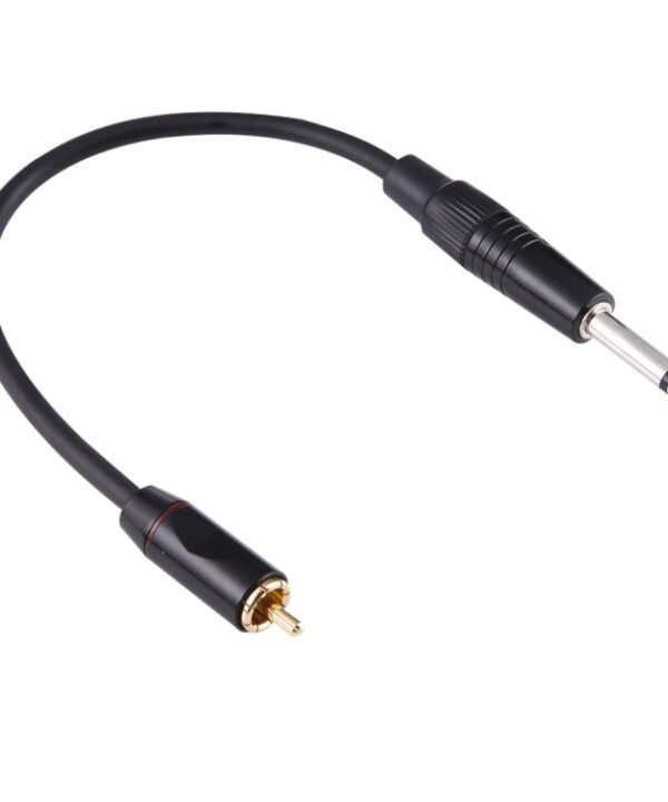 30cm Metal Head 6.35mm Male to RCA Male Audio Connector Adapter Cable for Mixing Console