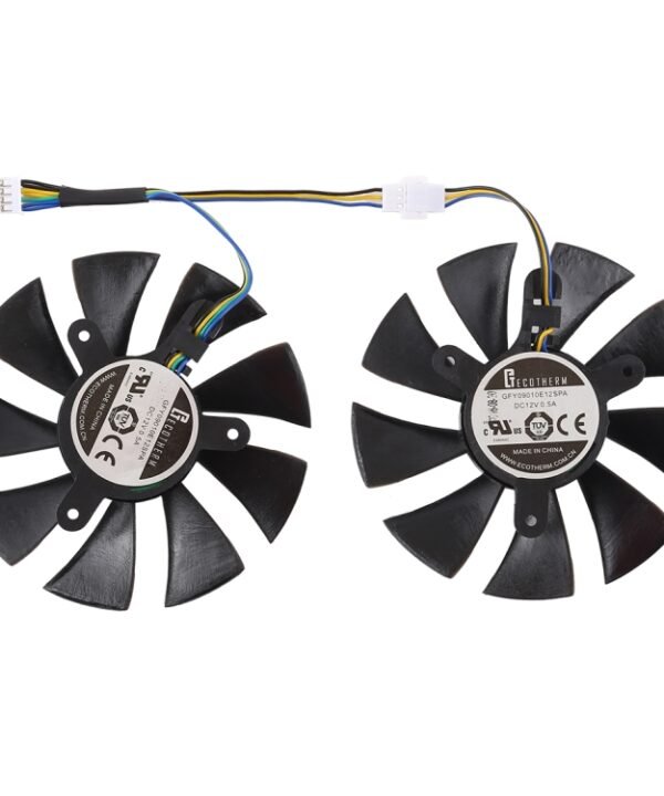 DC 12V 0.5A 4 Pin Female Original Desktop Computer Radiator Cooling Fan CPU Cooling Fan, Diameter: 8.5mm, Pairs