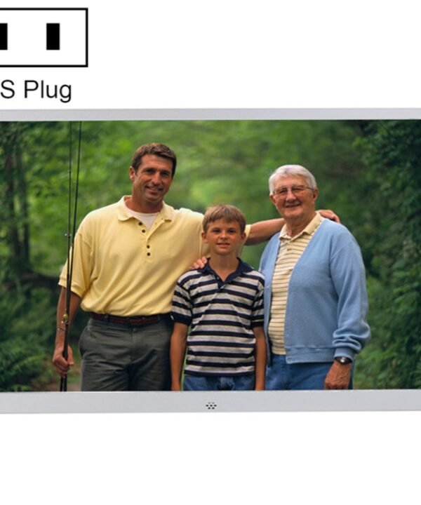 HSD1504 15.4 inch LED 1280x800 High Resolution Display Digital Photo Frame with Holder and Remote Control, Support SD / MMC / MS Card / USB Port, US Plug(Silver)