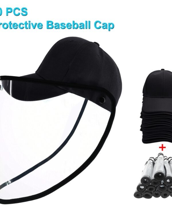 50 PCS Anti-Saliva Splash Anti-Spitting Anti-Fog Anti-Oil Protective Baseball Cap Mask Removable Face Shield, Baseball Cap Mask 50 Pack, 50 PCS Baseball Cap Mask/Red, 50 PCS Baseball Cap Mask/Blue