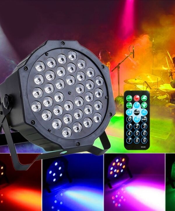 36W 36 LEDs DMX512 RGB LED PAR Light with Remote Control, Strobe + Sound Control + Self-propelled, AC 100-240V