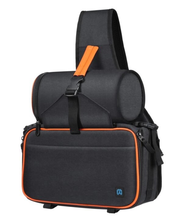 PULUZ Triangle Style SLR Camera Bag Sling Waterproof Backpack Shoulder Messenger Bags with Removable Lens Bag, Triangle Style Backpack(Black)