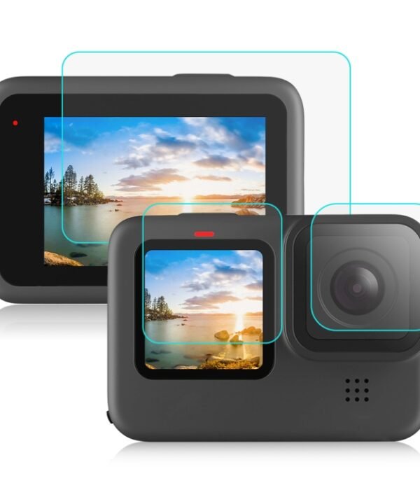 PULUZ for GoPro HERO12 Black /11 Black /10 Black /9 Black Lens + LCD Display 9H 2.5D Tempered Glass Film