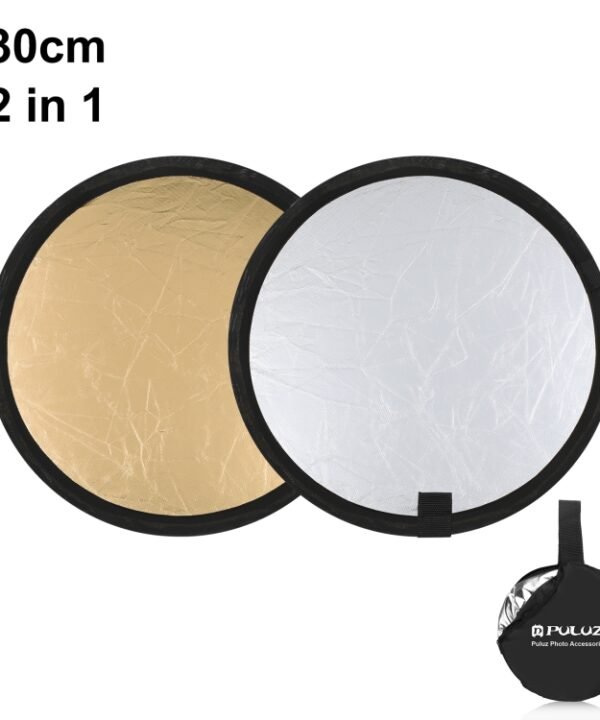 PULUZ 30cm 2 in 1 Silver / Gold Folding Photo Studio Reflector Board