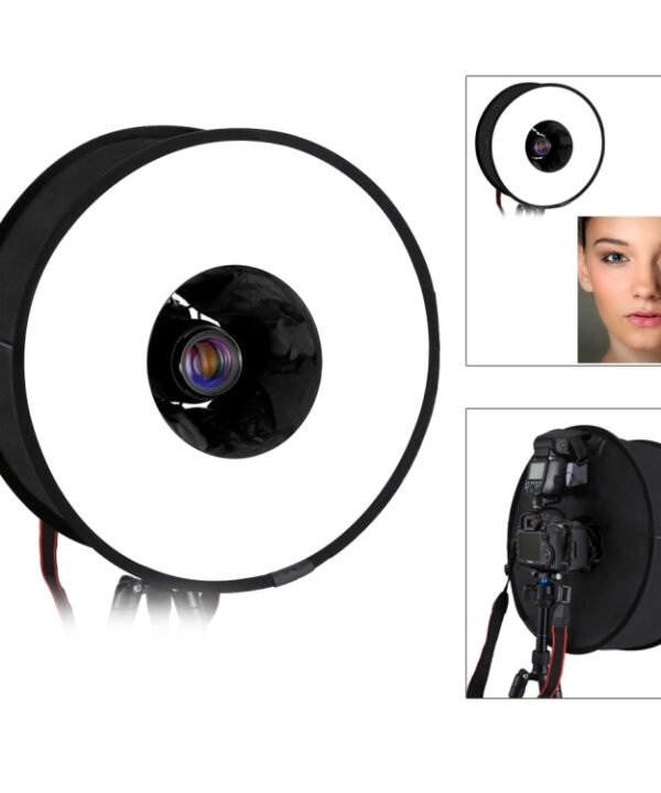 PULUZ 45cm Round Style Macro and Portrait Softbox SpeedLite Flash Light Foldable Diffuser